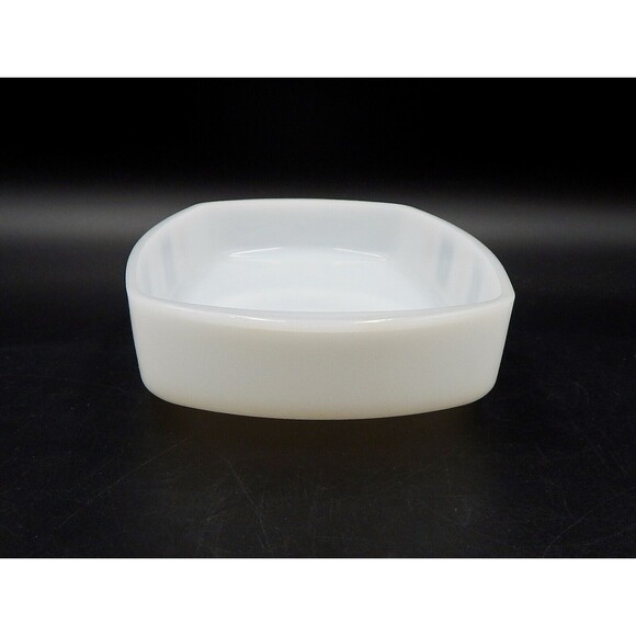 Federal Glass Baking Dish 11 Inch Atomic Starburst Milk Glass Gold Black - Picture 4 of 9